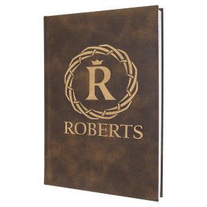 Laserable Leatherette Journal-Lined Notepad
