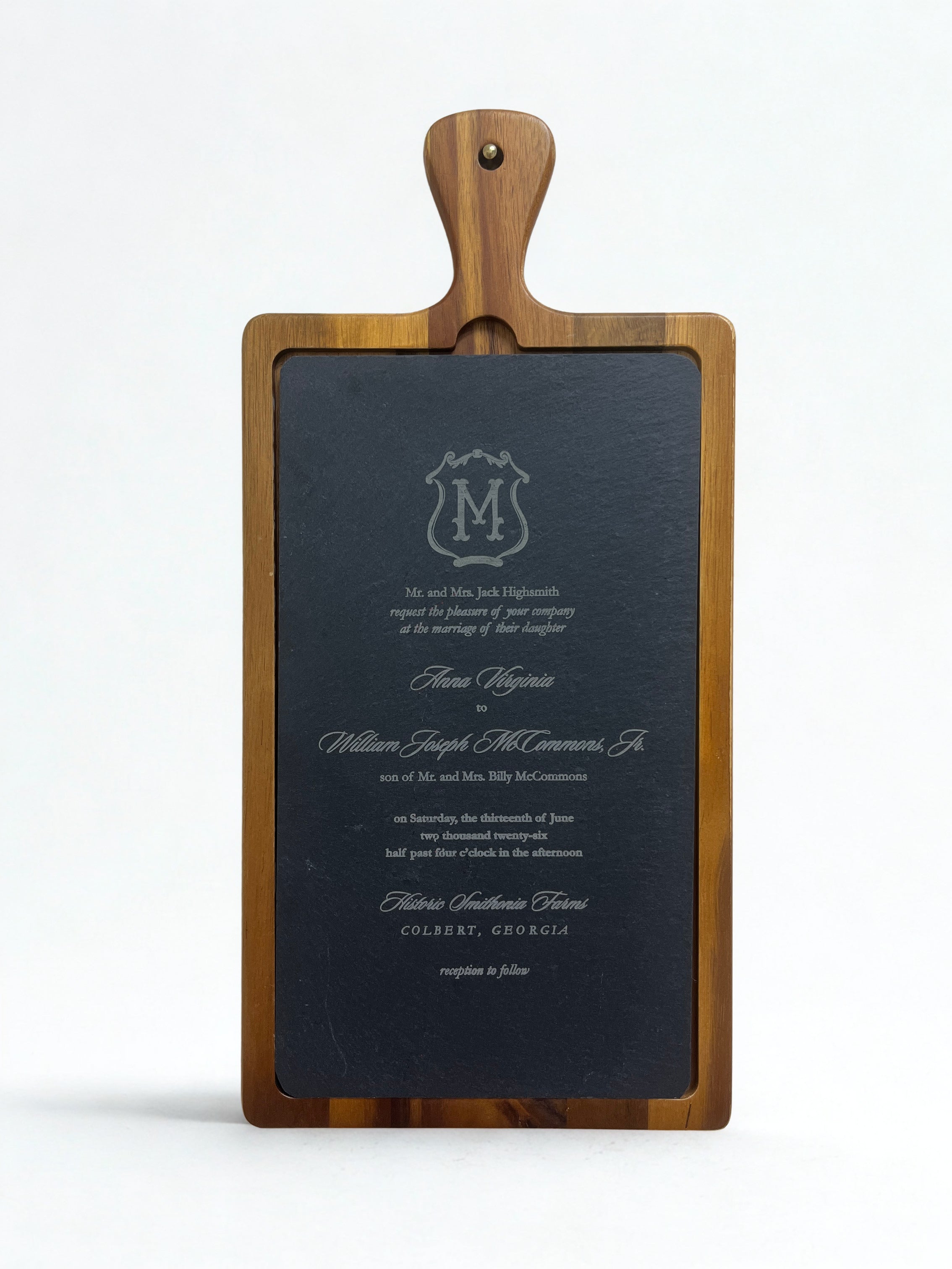 Acacia Wood/Slate Cutting Board