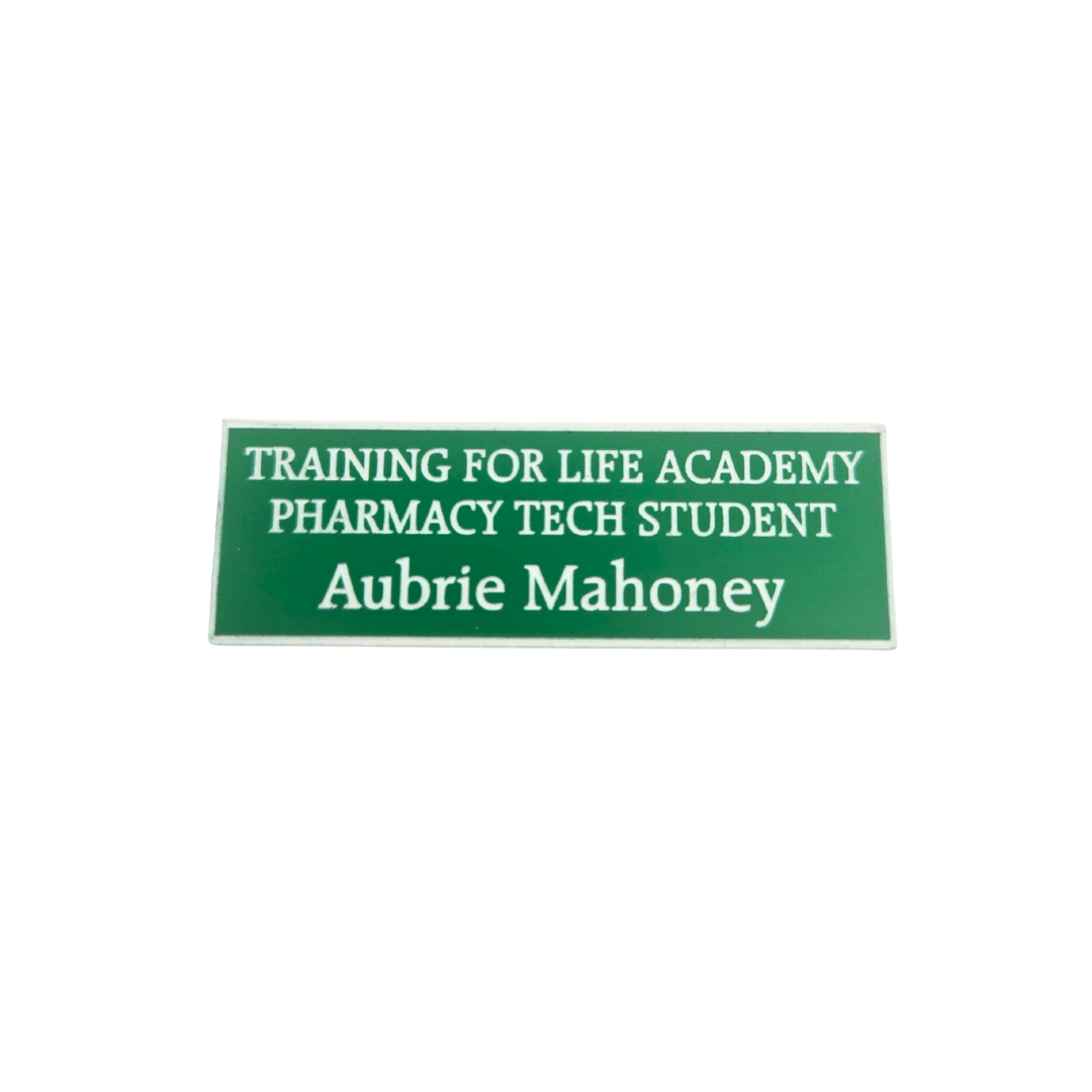 Training For Life Academy Student Name Badge