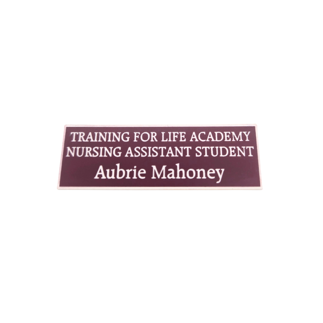 Training For Life Academy Student Name Badge