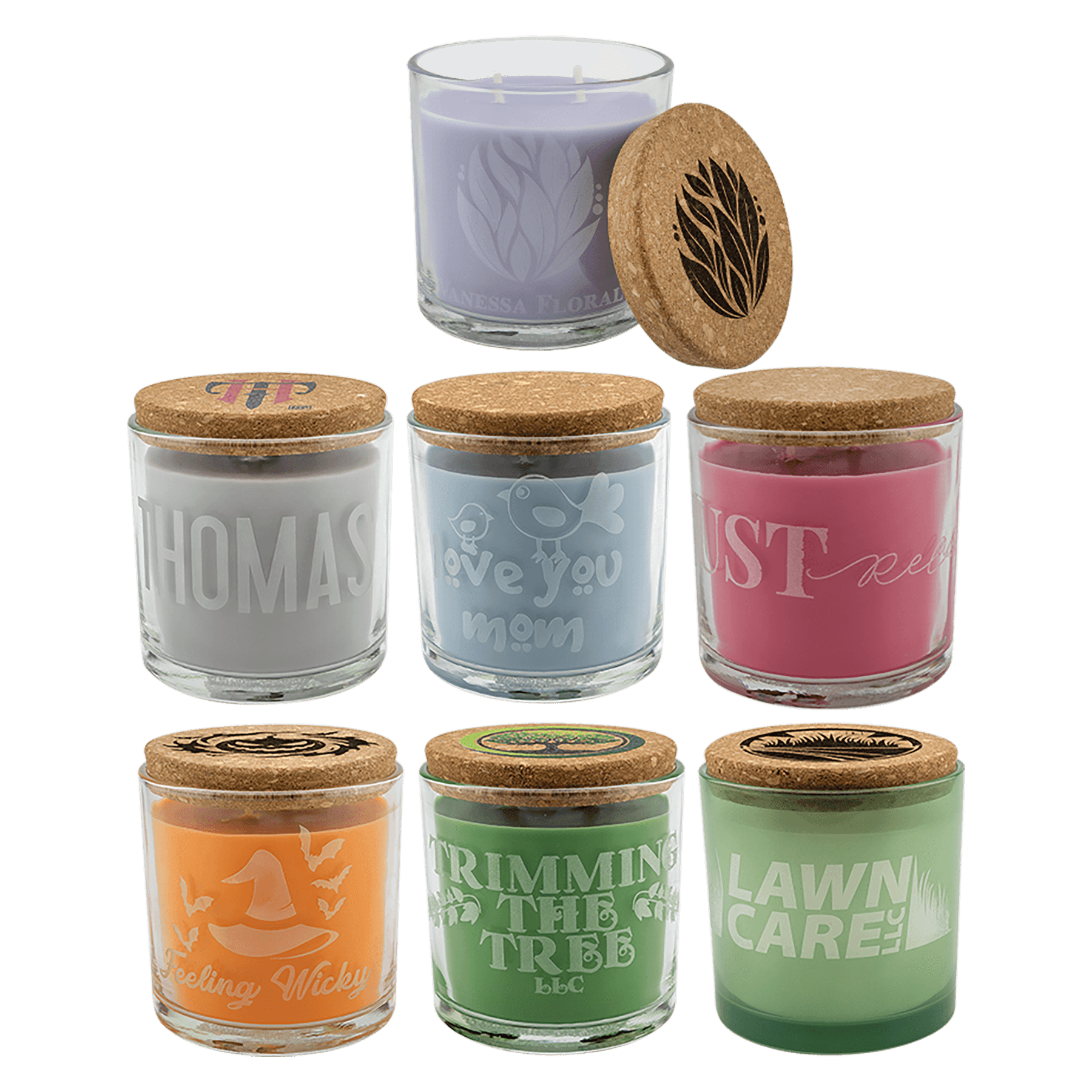Scented Candle in a Glass Holder with Cork Lid