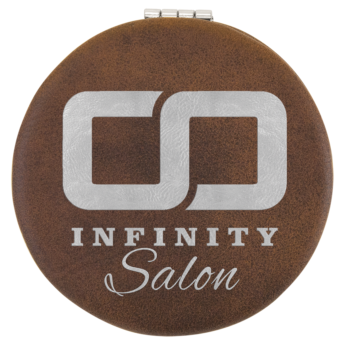 Laserable Leatherette Compact Mirror