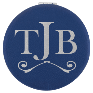 Laserable Leatherette Compact Mirror