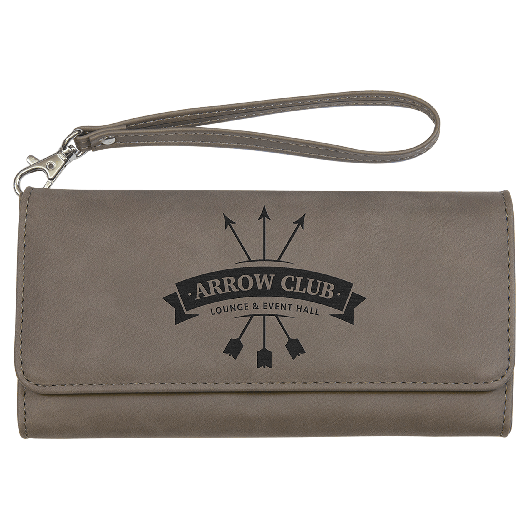 Laserable Leatherette Wallet with Strap