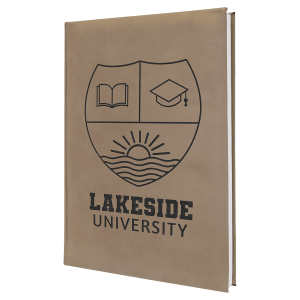 Laserable Leatherette Journal-Lined Notepad