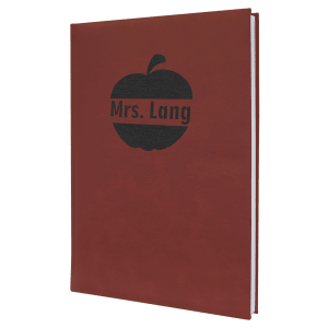 Laserable Leatherette Journal-Lined Notepad