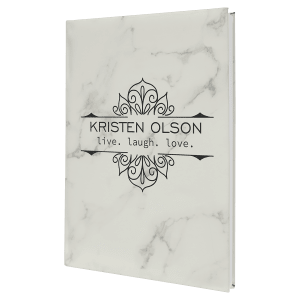 Laserable Leatherette Journal-Lined Notepad