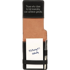 Laserable Leatherette Mini Notepad with Pen
