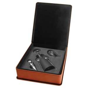 Laserable Leatherette 3-Piece Wine Tool Set