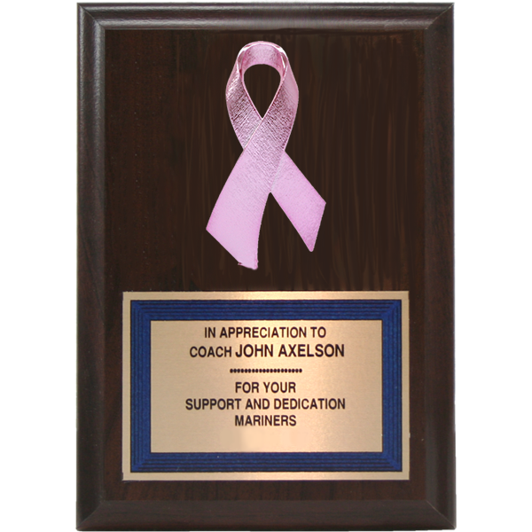 Plaque With Awareness Ribbon