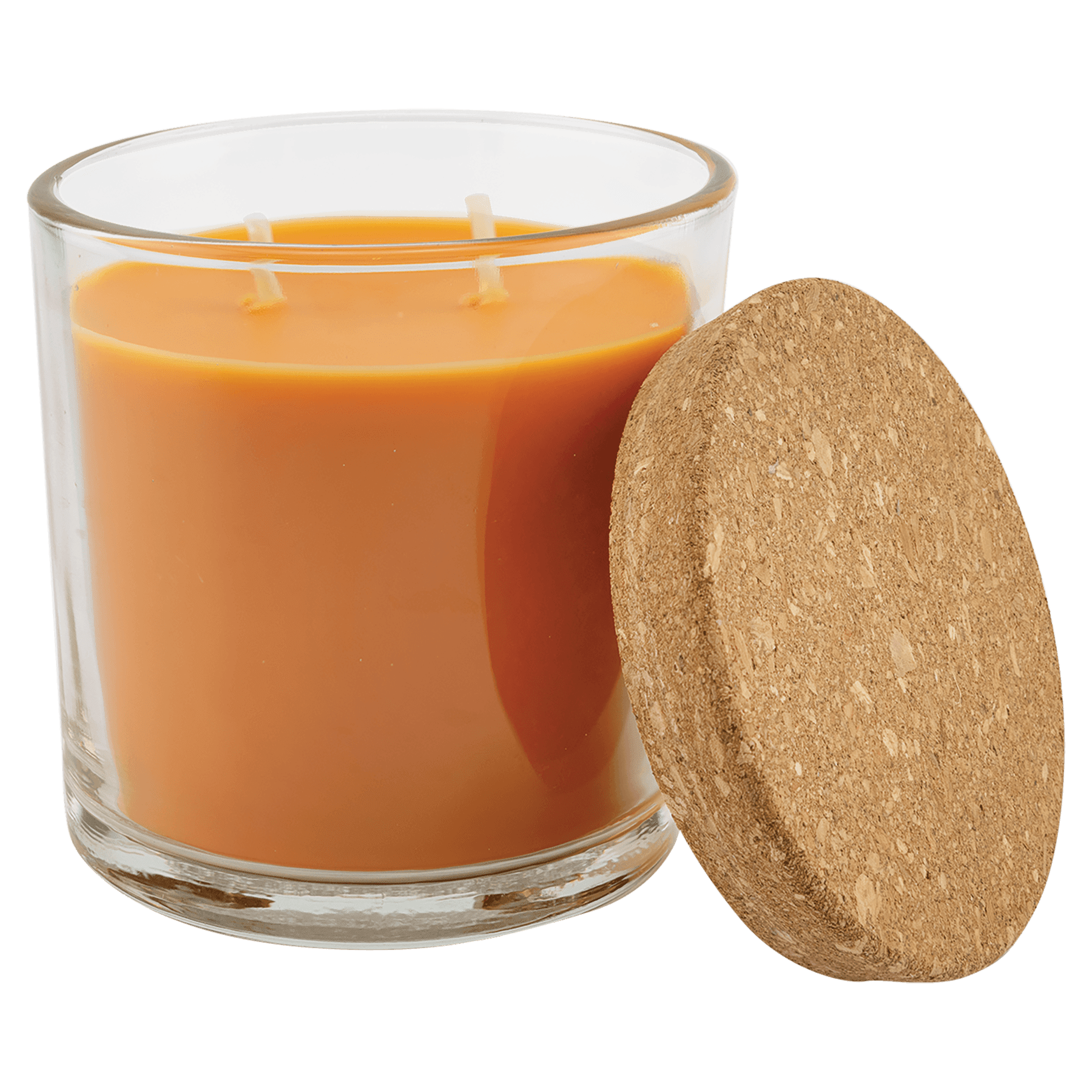 Scented Candle in a Glass Holder with Cork Lid